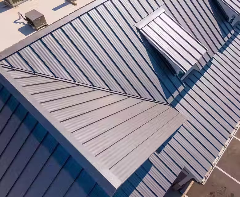 Standing seam medium bronze metal roof